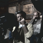Giancarlo Giannini regista sul set del film Ternosecco, 1986