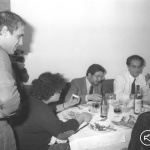 Adriano Celentano con Stefania Sandrelli, Ettore Scola e Vittorio Gassman, 1979
